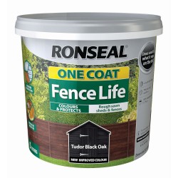 Ronseal One Coat Fence Life - Tudor Black Oak 5L