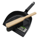 Buffalo Heavy Duty Metal Dustpan and Wooden Brush